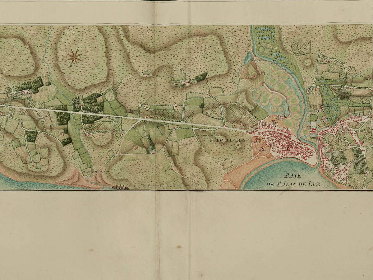 1743 - Atlas de Trudaine pour la généralité d'Auch - Saint-Jean-de-Luz - Ciboure