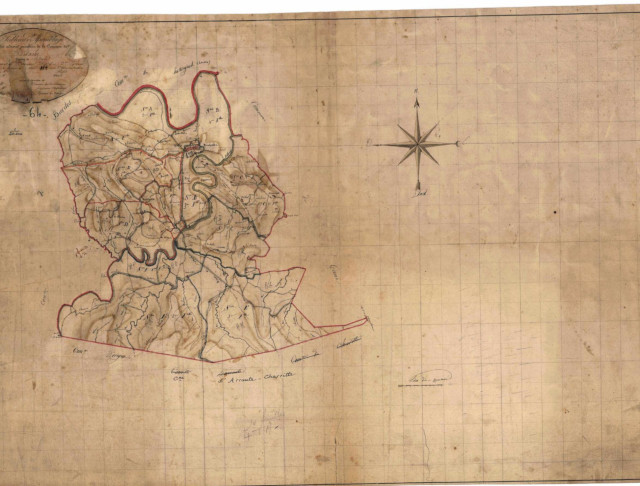 Carte précédente : 1818 - Cadastre Napoléonien - commune de Bidache