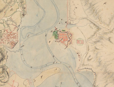 Carte précédente : 1695 - Carte et plans d'Hendaye et de Fontarabie